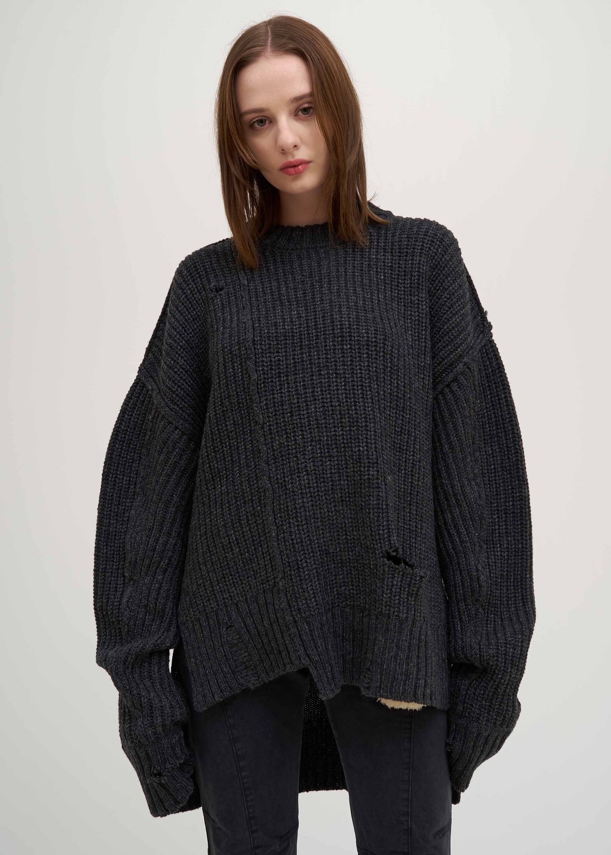 Ambush Nobo Distressed Knit - Grey | Garmentory