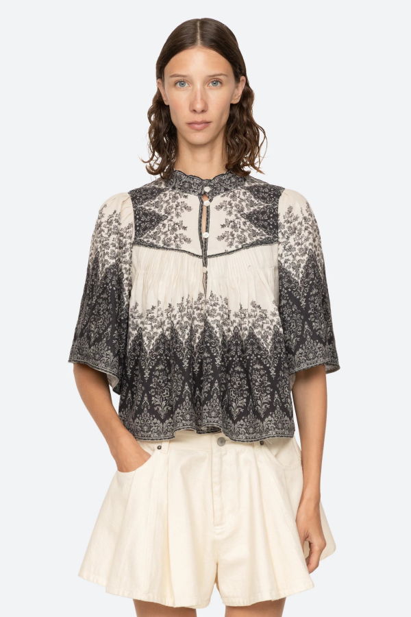 Sea NY Hedra Floral Print Top