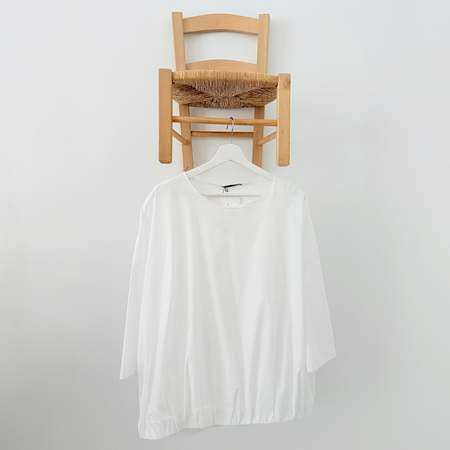 トップス album di famiglia T-SHIRT TC12_12 White Album di Famiglia Opened Back T-Shirt CC - White | Garmentory