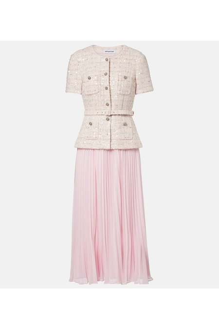 Self-Portrait Lace Embellished Midi Dress - Pink | Garmentory Self-Portrait Lace Embellished Midi Dress - Pink | Garmentory