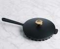 FIREUP Cookware Rapid Heat Enameled Cast Iron Frying Pan with Lid, 10 In. - Caviar Black - Thumbnail 4