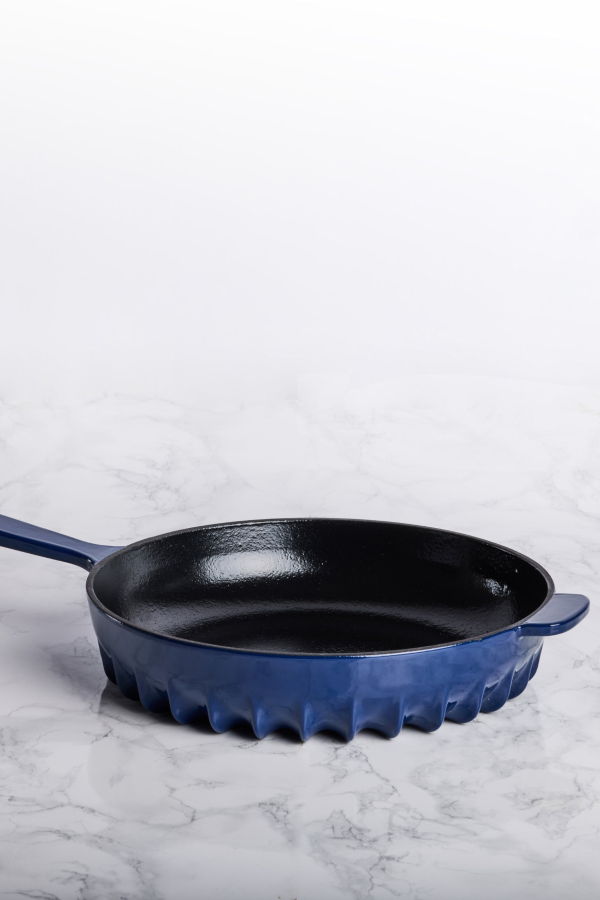 Fireup Cookware Limited Rapid Heat Enameled Cast Iron 10 In. Frying Pan - Oxford Blue