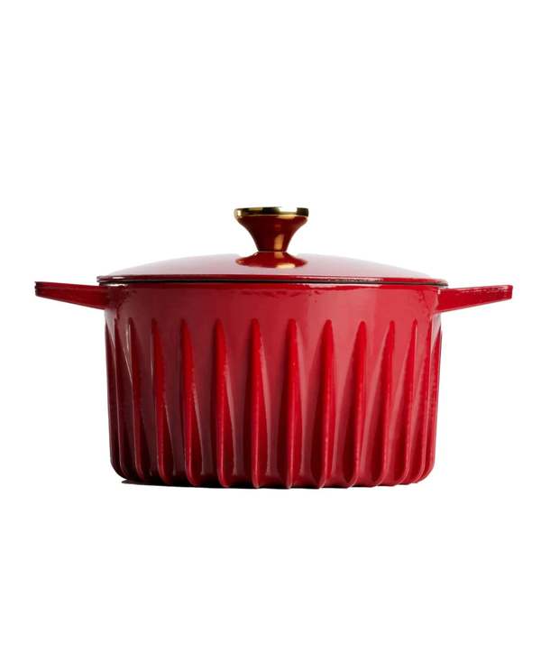 Fireup Cookware Limited Rapid Heat Enameled Cast Iron 5.5-Quart Dutch Oven - Rosso Red