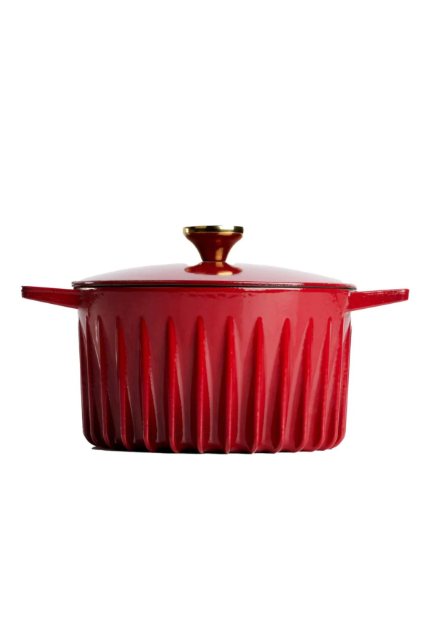 Fireup Cookware Limited Rapid Heat Enameled Cast Iron 5.5-Quart Dutch Oven - Rosso Red