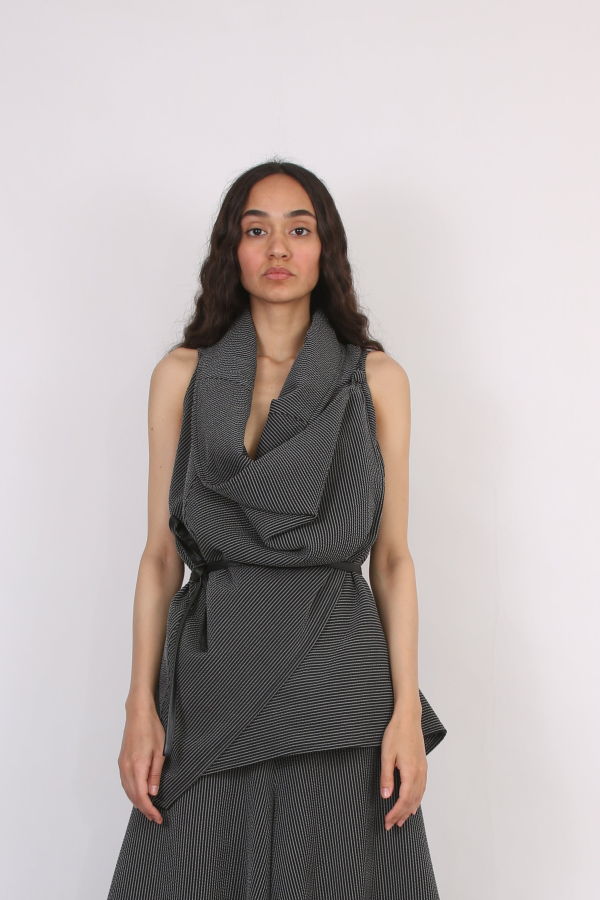 Solouk Trace Vest - Black/Grey Stripe