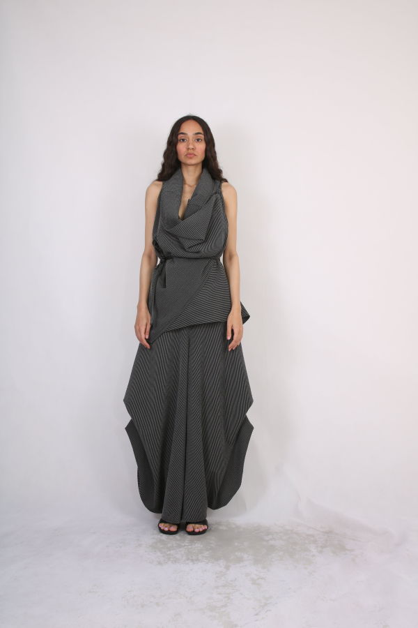 Solouk Trace Vest - Black/Grey Stripe