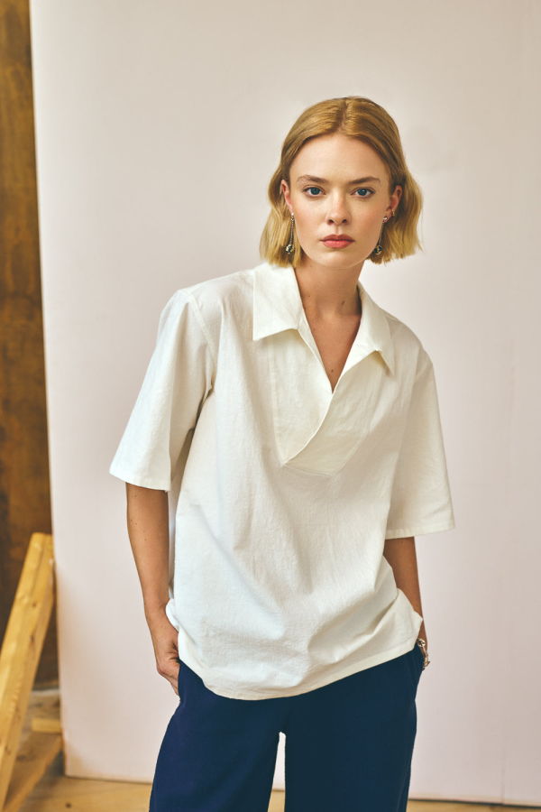 Devlyn Van Loon Lapped Collar Shirt