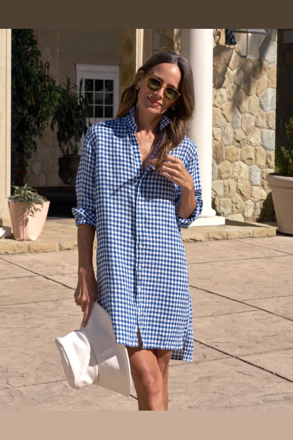Frank & Eileen Hunter Shirtdress - Blue Check