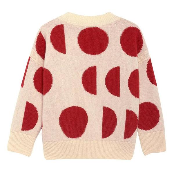 kids Bobo Choses Merino Wool Moon Print Sweater - Cream/Red kids Bobo Choses Merino Wool Moon Print Sweater - Cream/Red