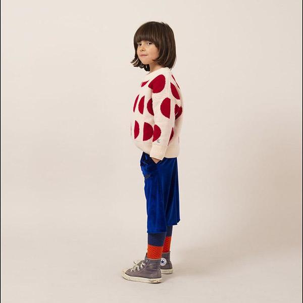 kids Bobo Choses Merino Wool Moon Print Sweater - Cream/Red kids Bobo Choses Merino Wool Moon Print Sweater - Cream/Red