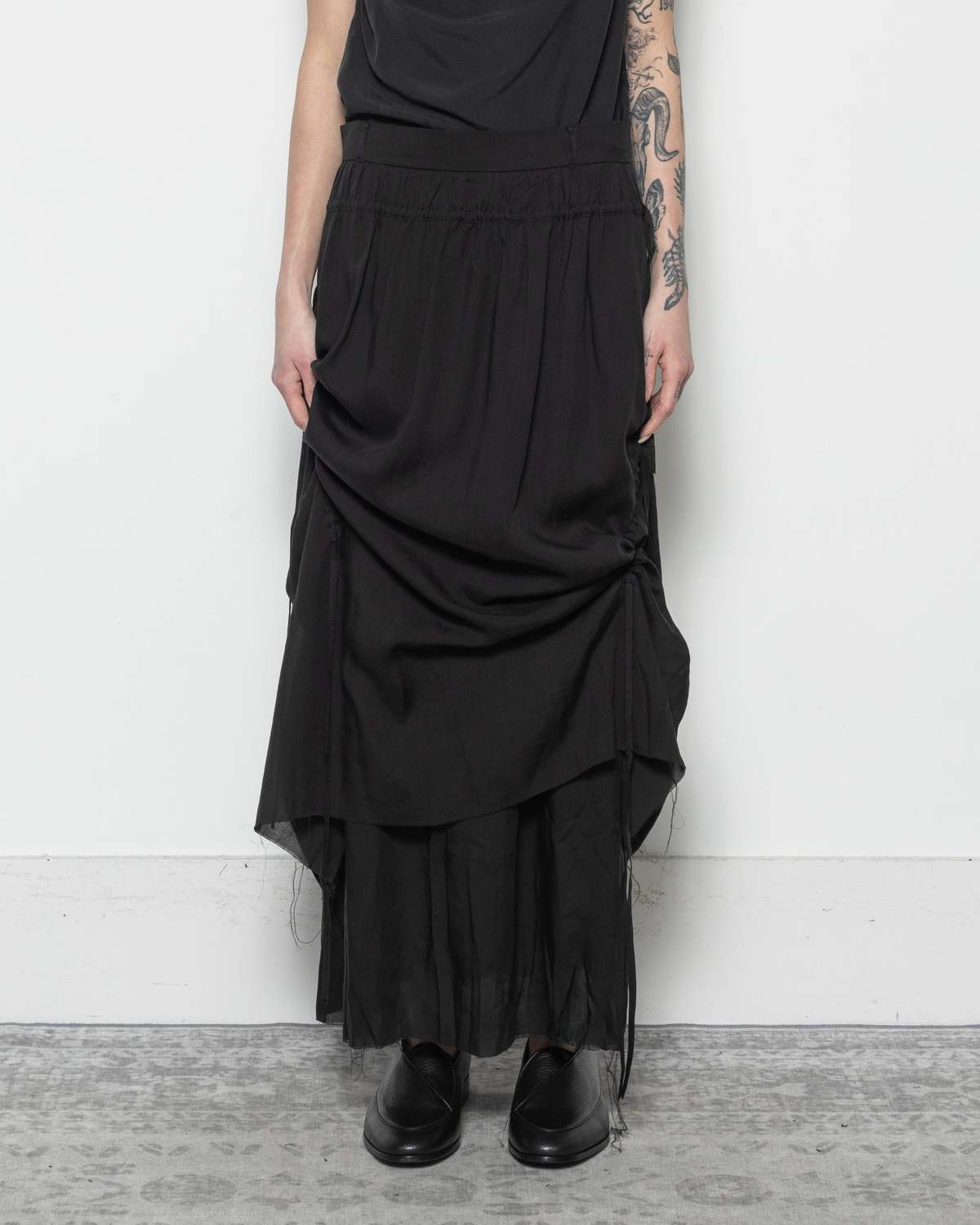 Professor.E Cotton Pleated Midi Skirt - Image 1 of 4