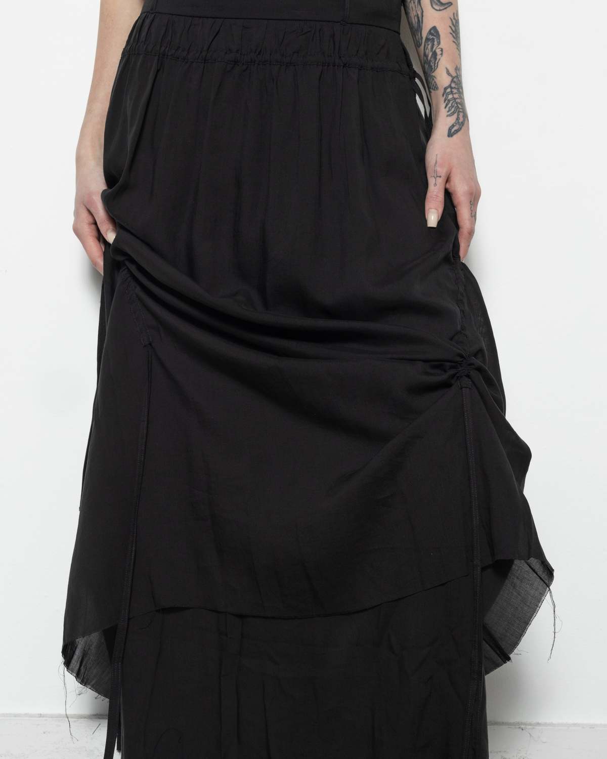 Professor.E Cotton Pleated Midi Skirt - Image 4 of 4