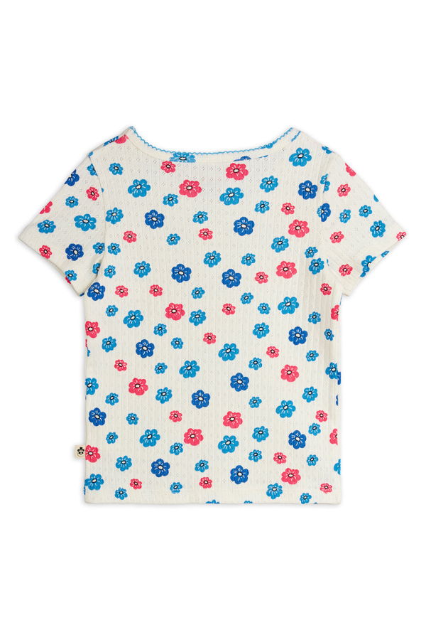 KIDS Mini Rodini Flowers Pointelle Tee
