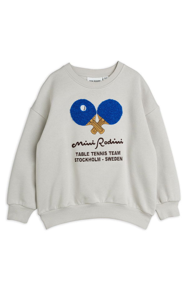 KIDS Mini Rodini Table Tennis Chenille Sweatshirt - Grey