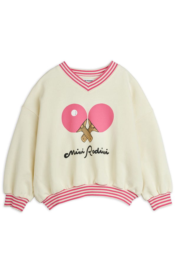 KIDS Mini Rodini Table Tennis Sweatshirt - White