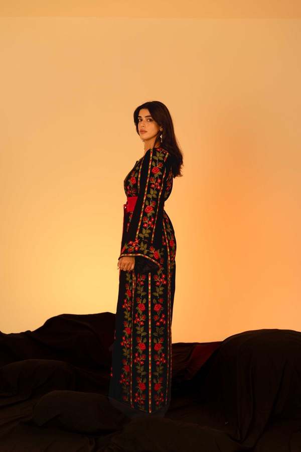 palestinian traditional dress Aya please compare the posted measurements to a similar garment you own Deerah The Floral Palestinian Thobe