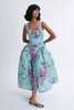 Eliza Faulkner Vivienne Maxi Dress - Aqua Floral Taffeta - Thumbnail 1