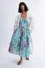 Eliza Faulkner Vivienne Maxi Dress - Aqua Floral Taffeta - Thumbnail 5