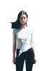 Maryam Nassir Zadeh Lara Sash Top - Allumino/White - Thumbnail 1