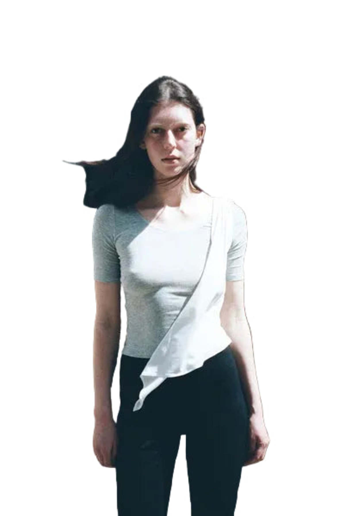 Maryam Nassir Zadeh Lara Sash Top - Allumino/White - Image 1 of 9