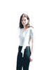 Maryam Nassir Zadeh Lara Sash Top - Allumino/White - Thumbnail 2