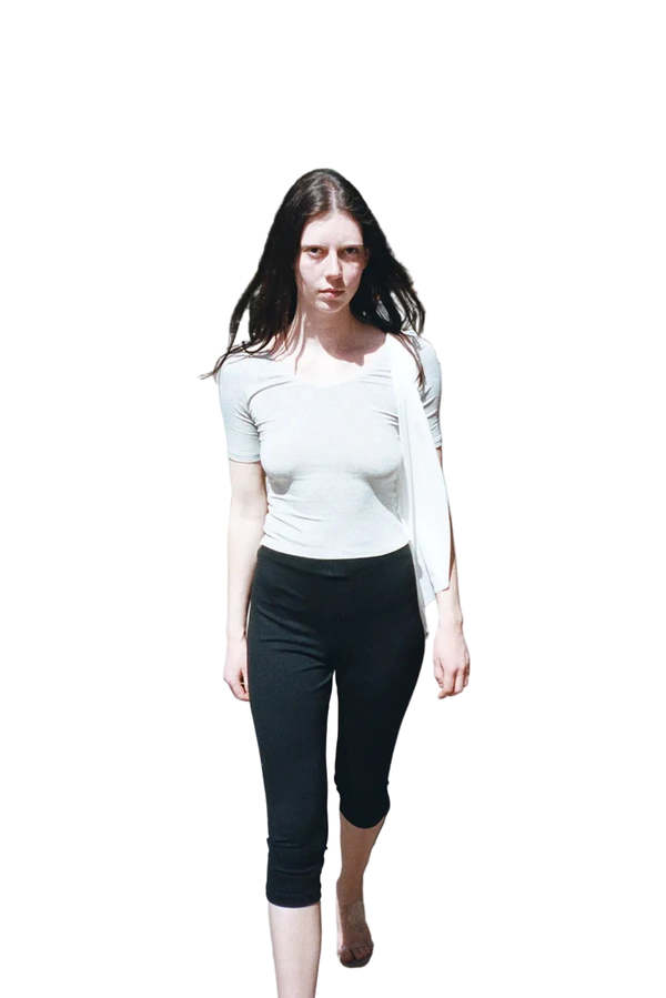 Maryam Nassir Zadeh Lara Sash Top - Allumino/White