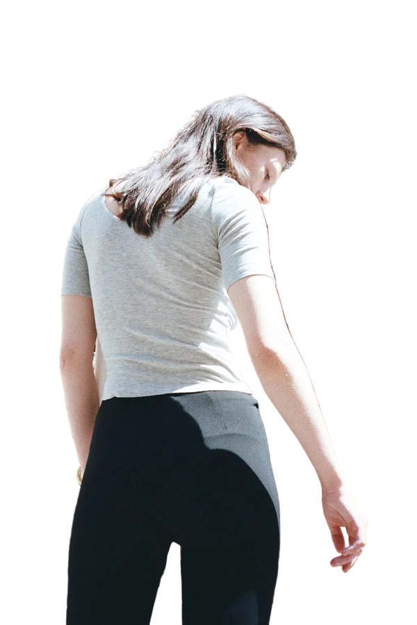 Maryam Nassir Zadeh Lara Sash Top - Allumino/White
