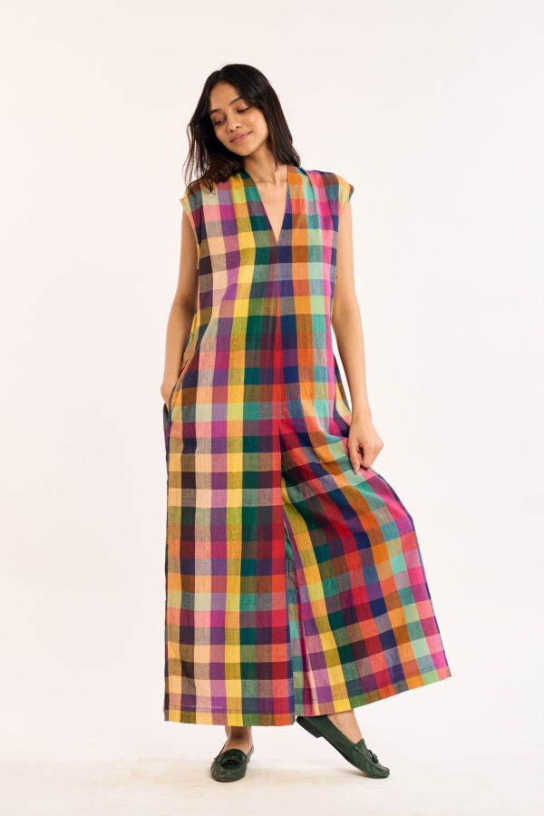 RUJUTA SHETH Nina Jumpsuit Caravan Chex