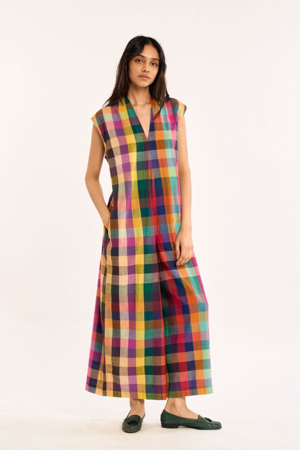 RUJUTA SHETH Nina Jumpsuit Caravan Chex