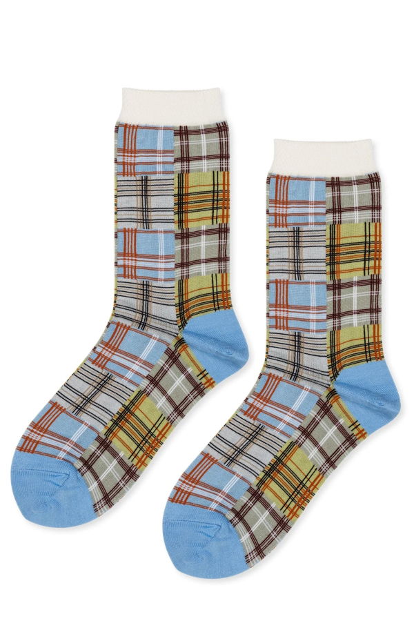 Hansel from Basel Madras Crew Socks