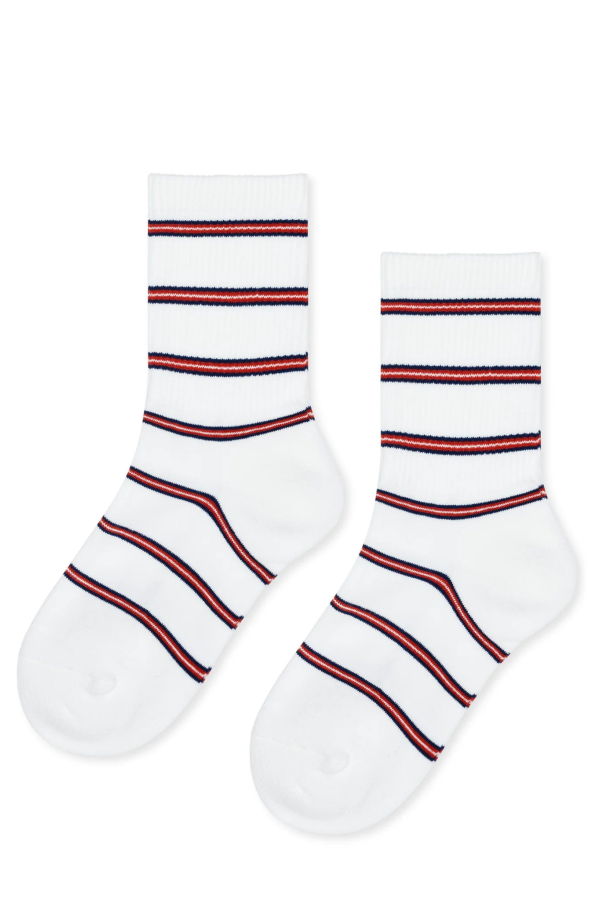 Hansel from Basel Pencil Stripe Sporty Crew Socks