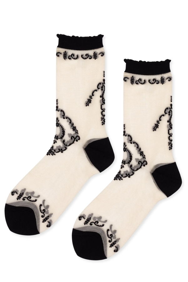 Hansel from Basel Doily Sheer Crew Socks