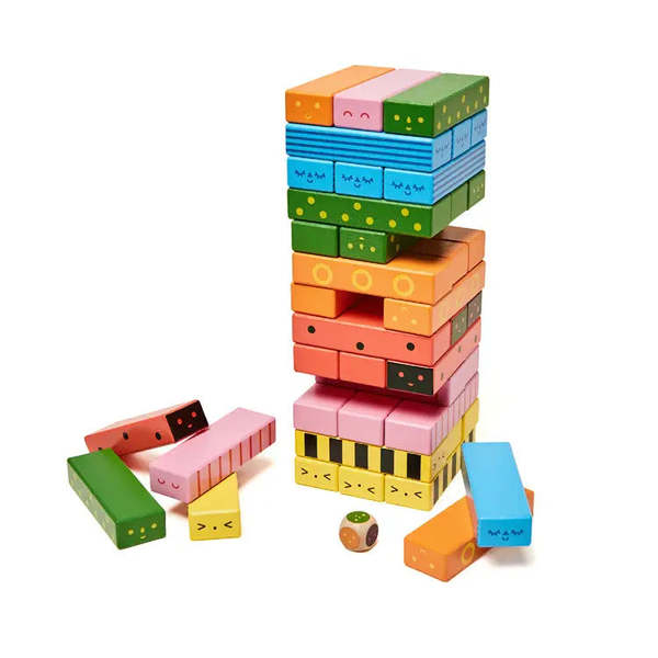 KIDS Huckleberry by Kikkerland Stack-A-Bug Wooden Stacking Game