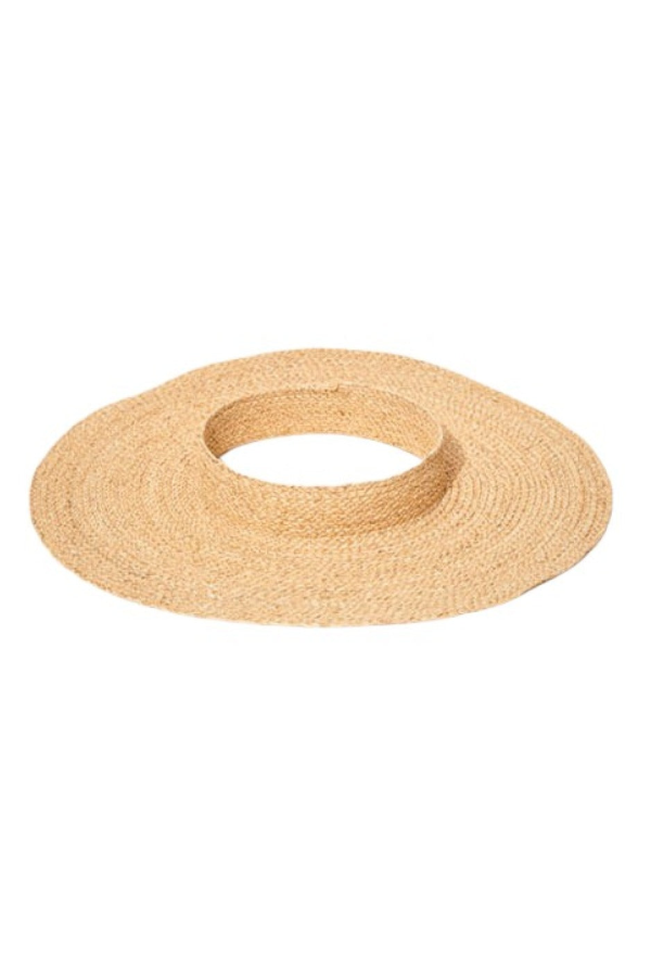 Indego Africa Embe Braided Raffia Sun Visor - Natural