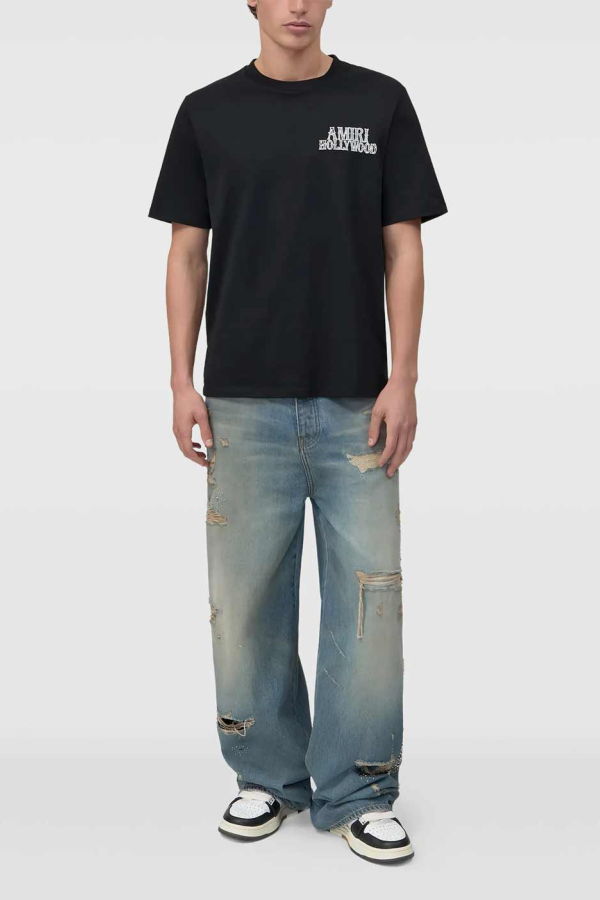 Amiri Hollywood Oversized Tee - Black