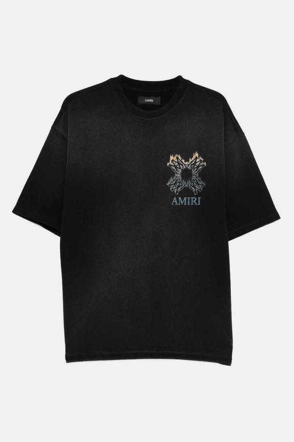 Amiri MA Quad Flames Oversized Tee