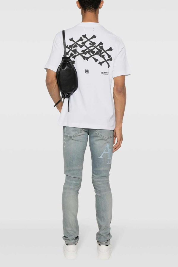 Amiri White Bones Stacked Tee