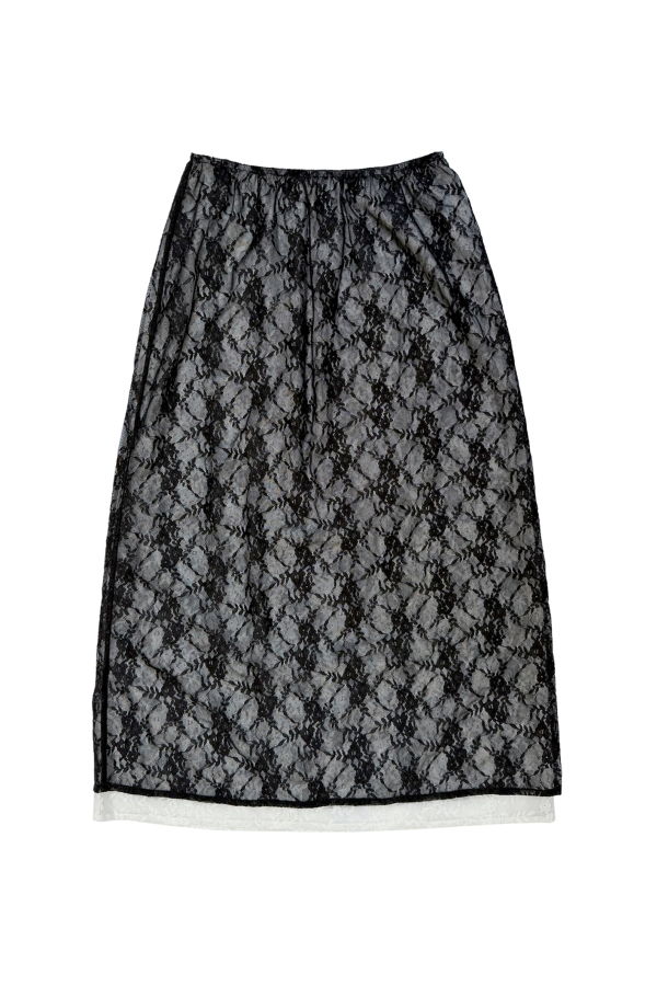 Ali Golden Lace Layered Skirt