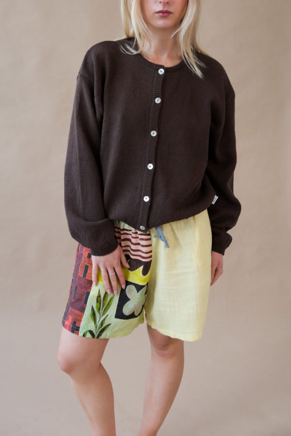 Le Bon Shoppe Leila Cotton Cardigan - Brown