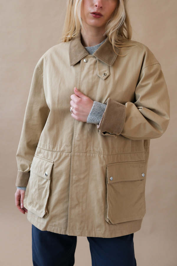 Dunst Unisex Chore Work Jacket - Beige | Garmentory