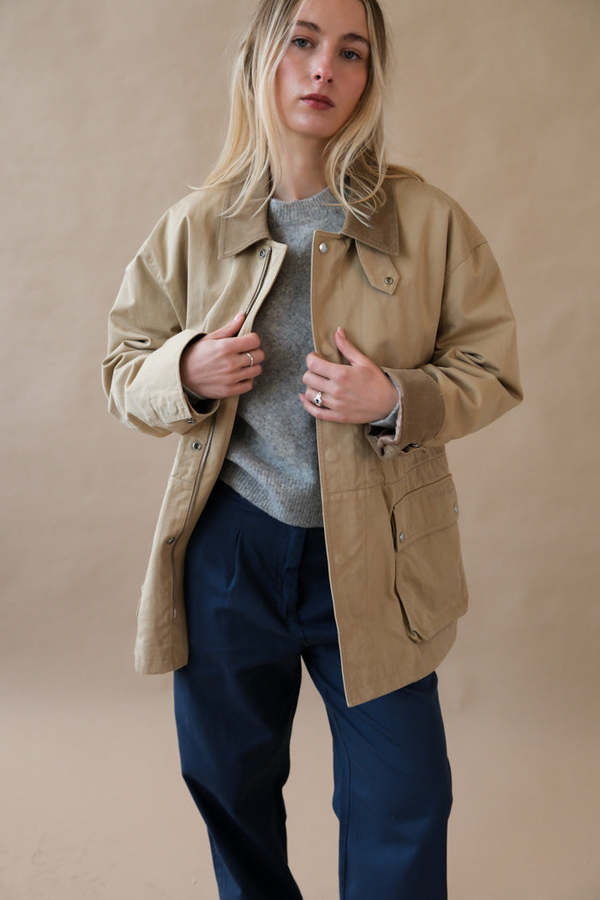 Dunst Unisex Chore Work Jacket - Beige | Garmentory