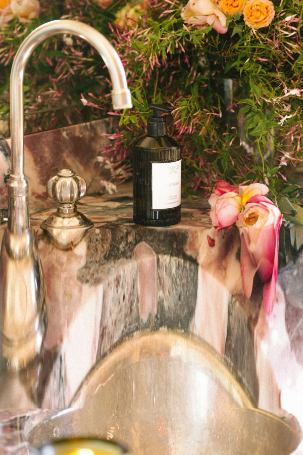 Flamingo Estate Jasmine & Damask Rose Hand Soap Glass Bottle
