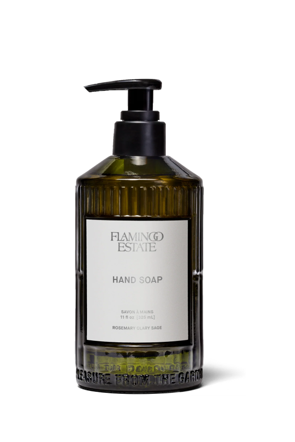 Flamingo Estate Rosemary Clary Sage Hand Soap Glass Bottle