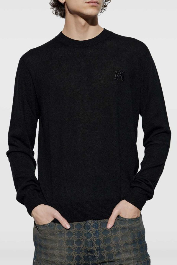 Amiri Black MA Crewneck Sweatshirt