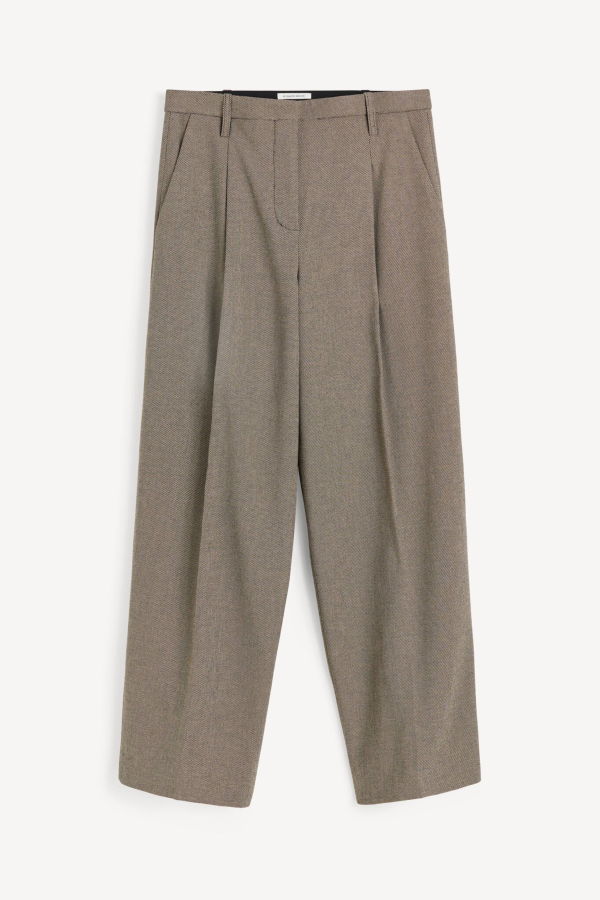 By Malene Birger Elsa Trousers - Mixed Weave Beige