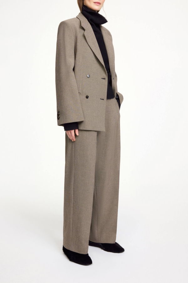 By Malene Birger Elsa Trousers - Mixed Weave Beige