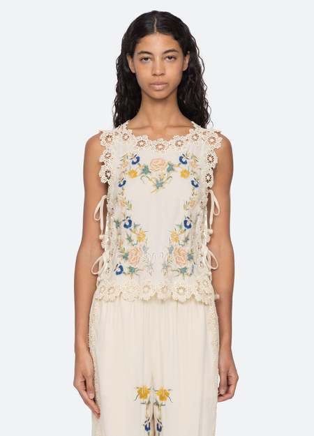 Sea NY Mable Cambric S/SLV Smocked Top | Garmentory