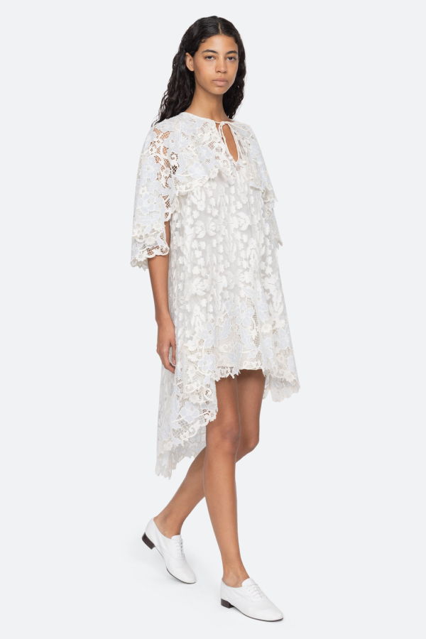Sea NY Eileen Cape Dress - Blue