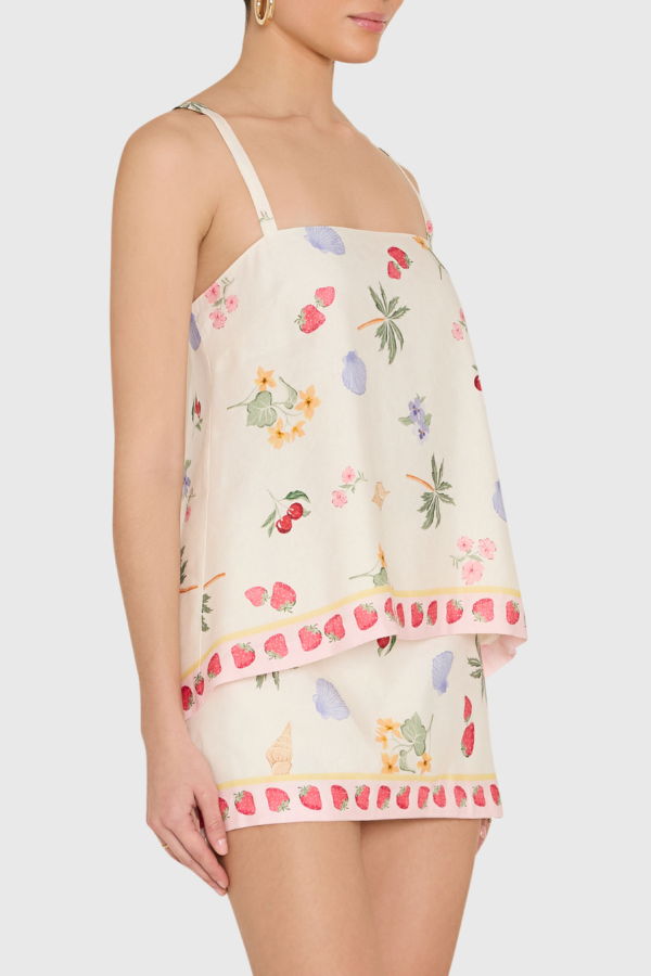 Amanda Uprichard Keyshia Top - Boardwalk Print