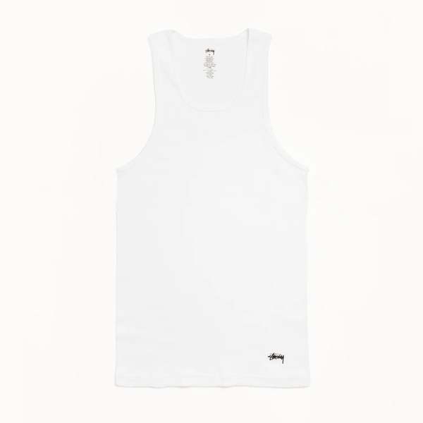 Stussy Tank Undershirts 3 Pack - White